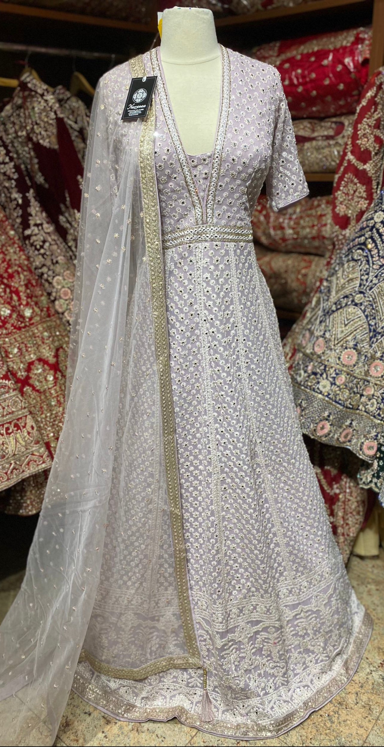 Lilac Purple Anarkali PWA-101