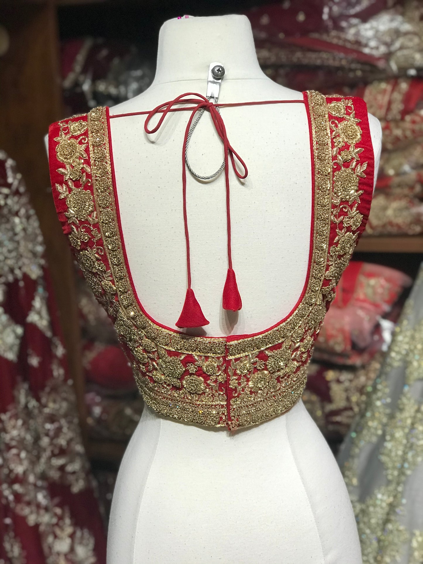 Red Size 38 Bridal Blouse