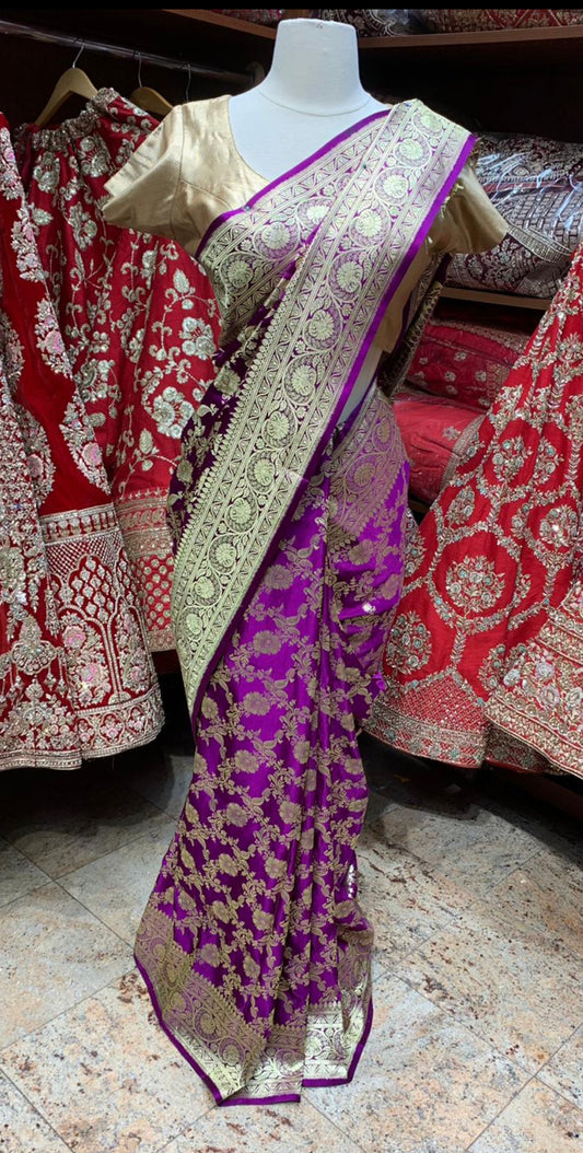 Dark Purple Saree BS-010