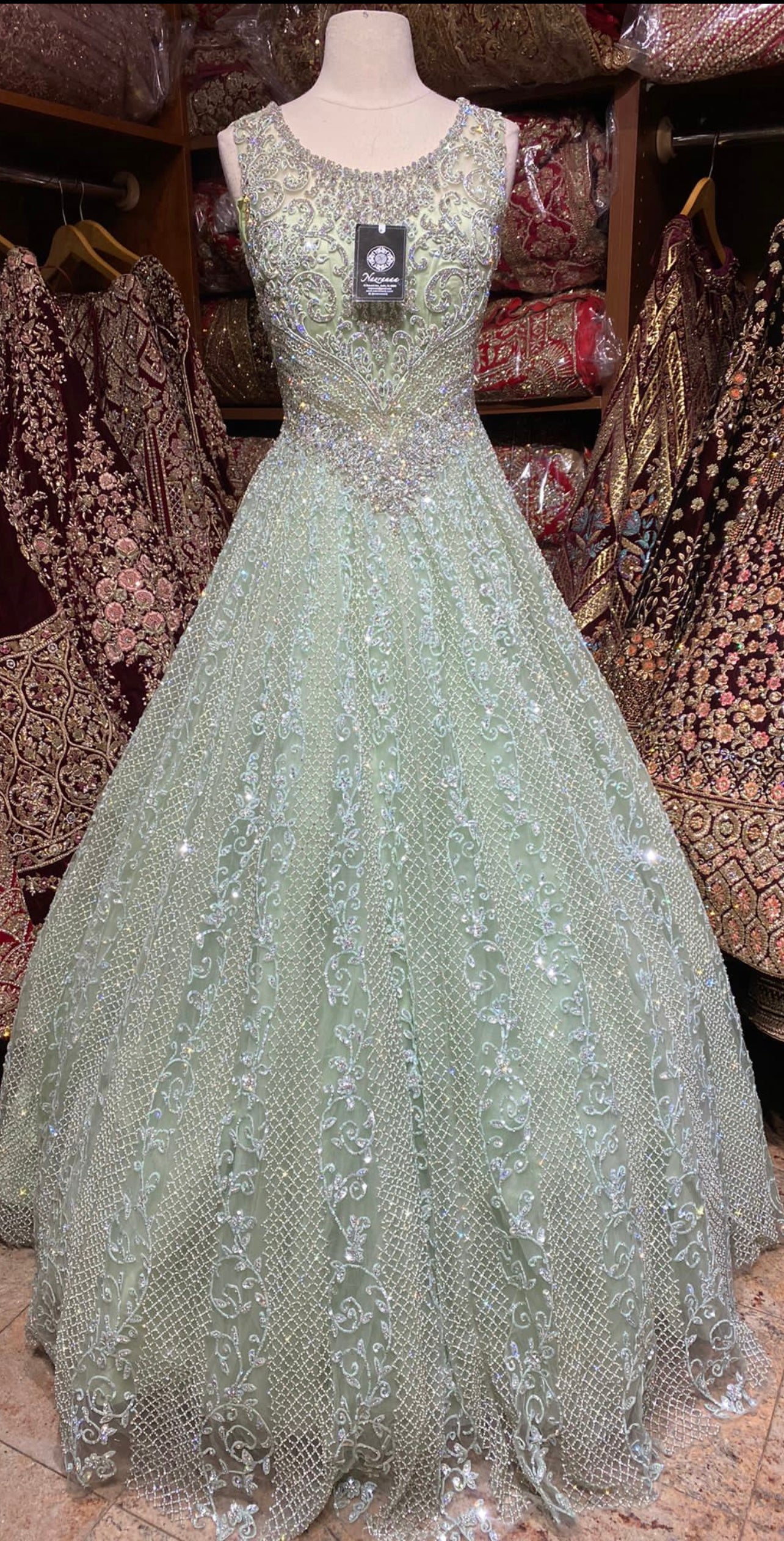 Sage Green Special Edition Gown PWG-002