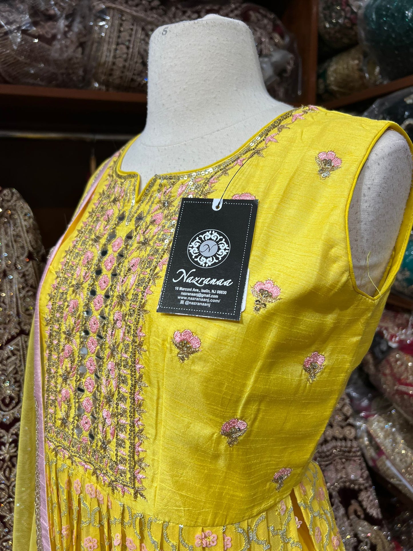 Canary Yellow Party Wear Suit Collection PWS-166