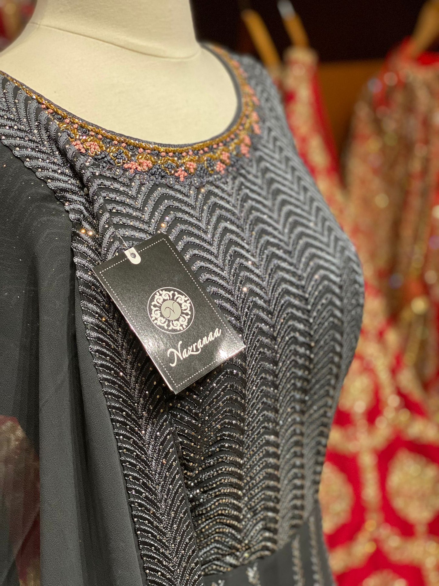 Gunmetal Gray Anarkali PWA-057