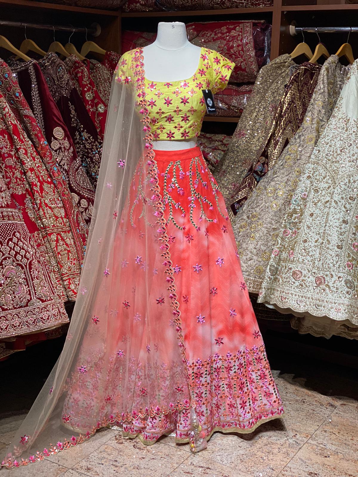 Tabby Print Coral Peach Unmissable Rangaadi Party Wear Collection PWC-039