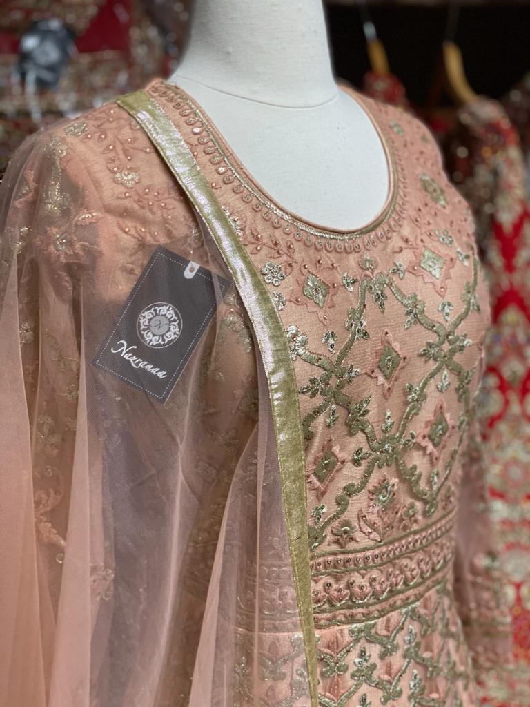 Dusky Rose Pink Anarkali PWA-020