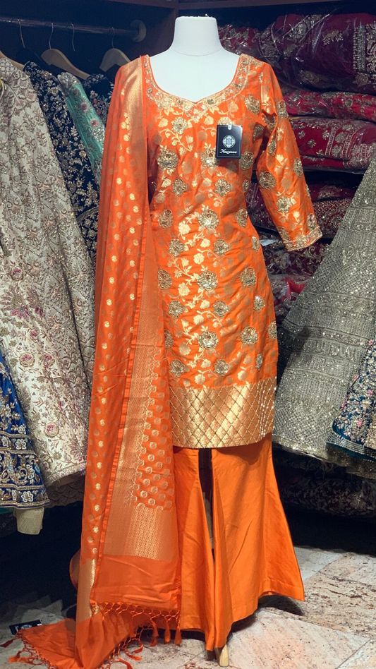 Orange Size 40 Palazzo Suit