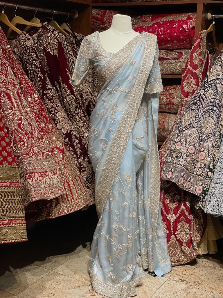 Alice Blue Saree PWS-169