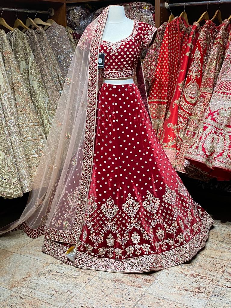 Currant Red Bridal Wear Lehenga BWL-002