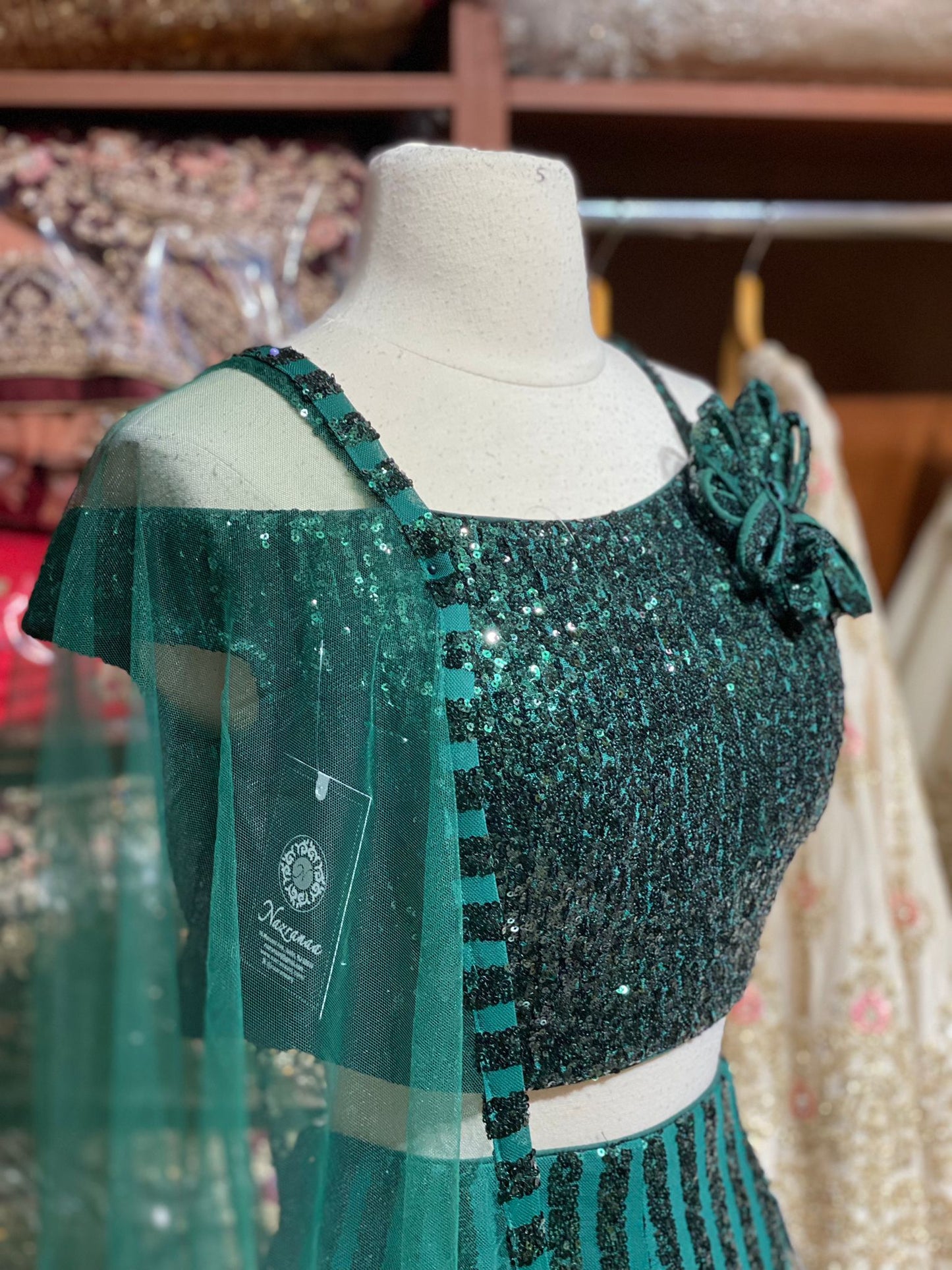 Emerald Green New Era Party Wear Collection PWL-338