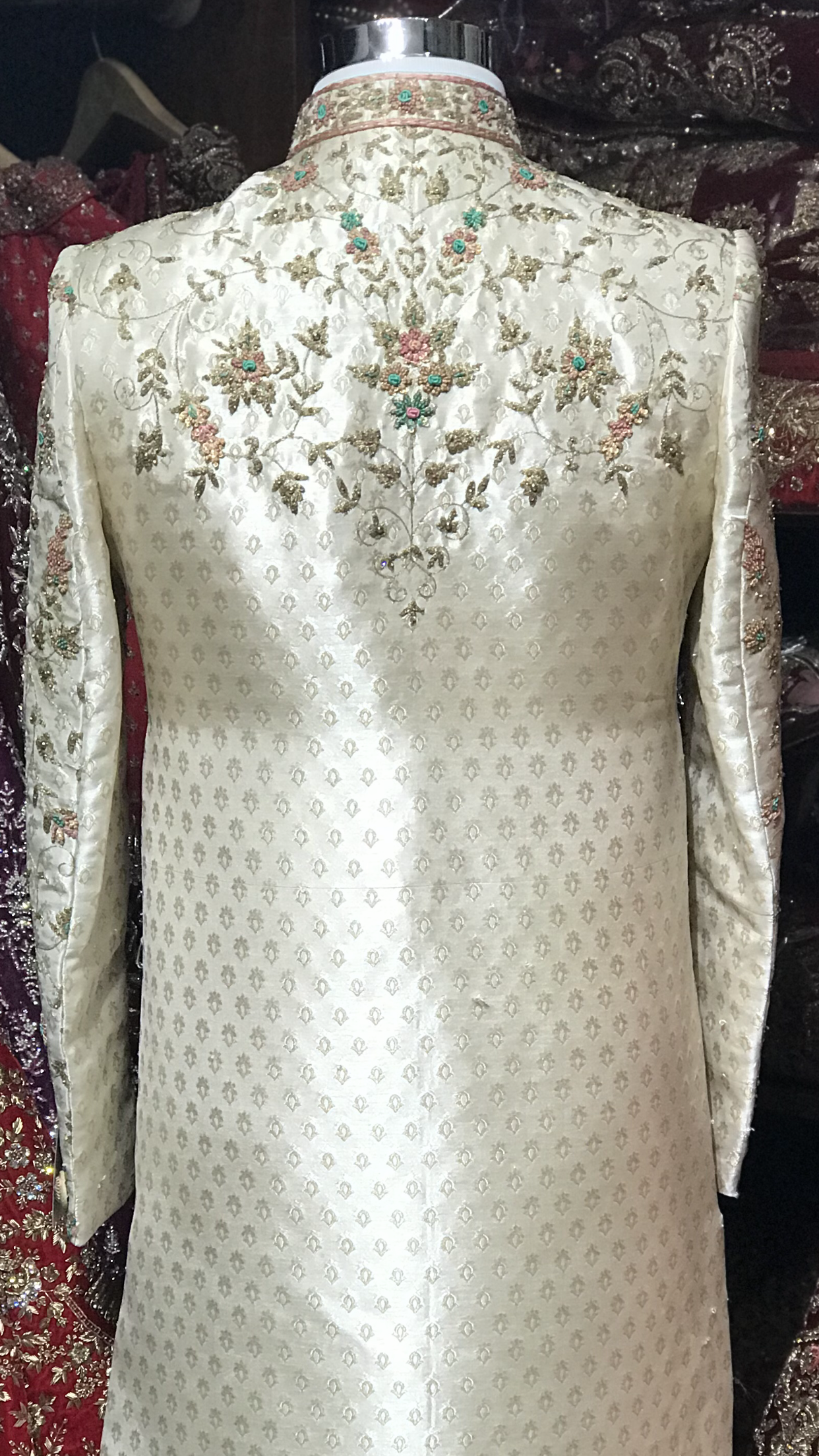 Ivory Multi-Color Sherwani