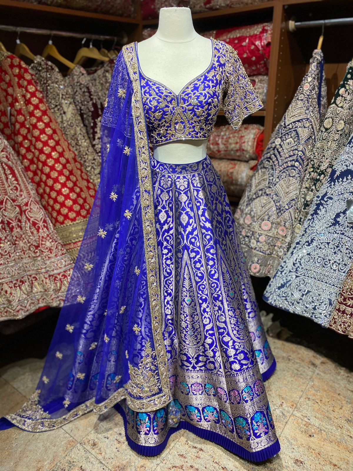 Egyptian Blue New Era Party Wear Collection PWL-499