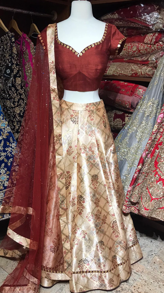 The Retro Bling Lehenga-PW24