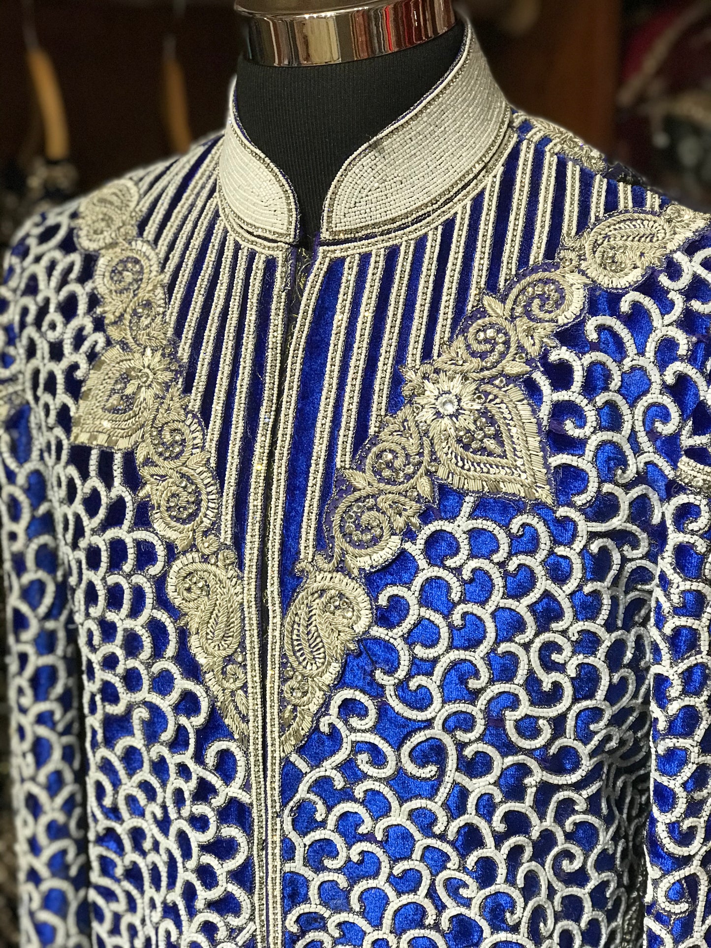 Royal Blue Maharajah Sherwani