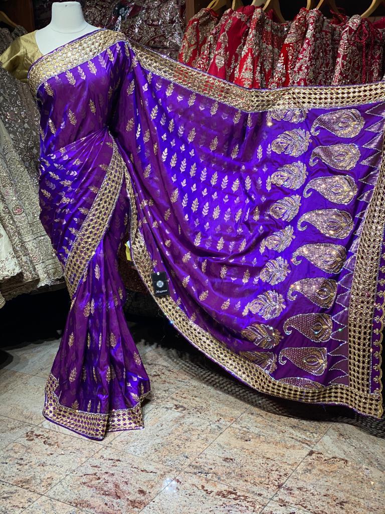 Dark Purple Pure Silk Kanjeevaram Saree PSK-04