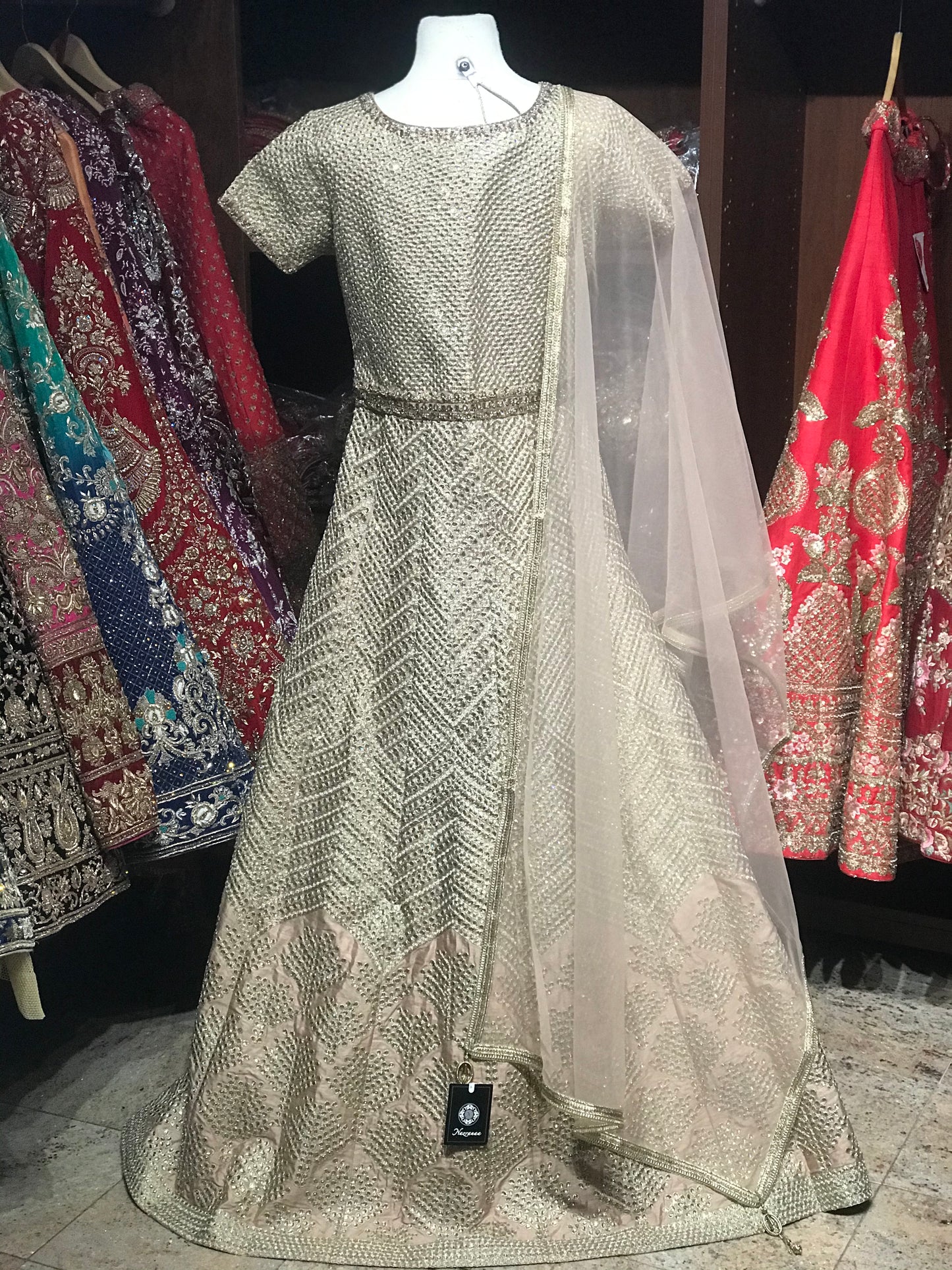 Peach Size 38 Anarkali