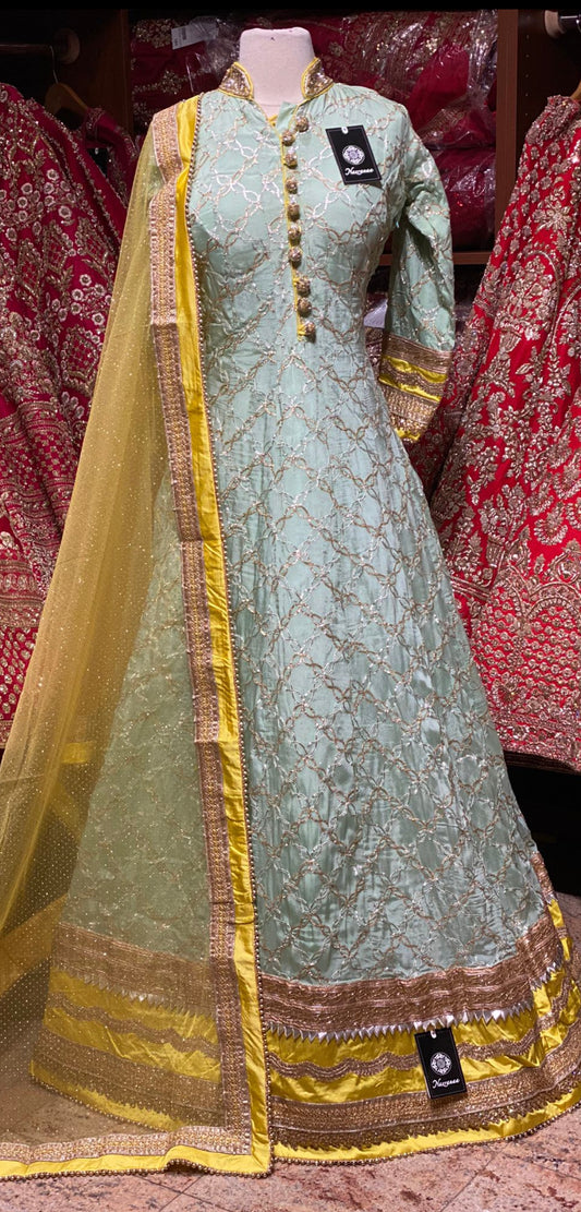 Sage Green Anarkali PWA-035