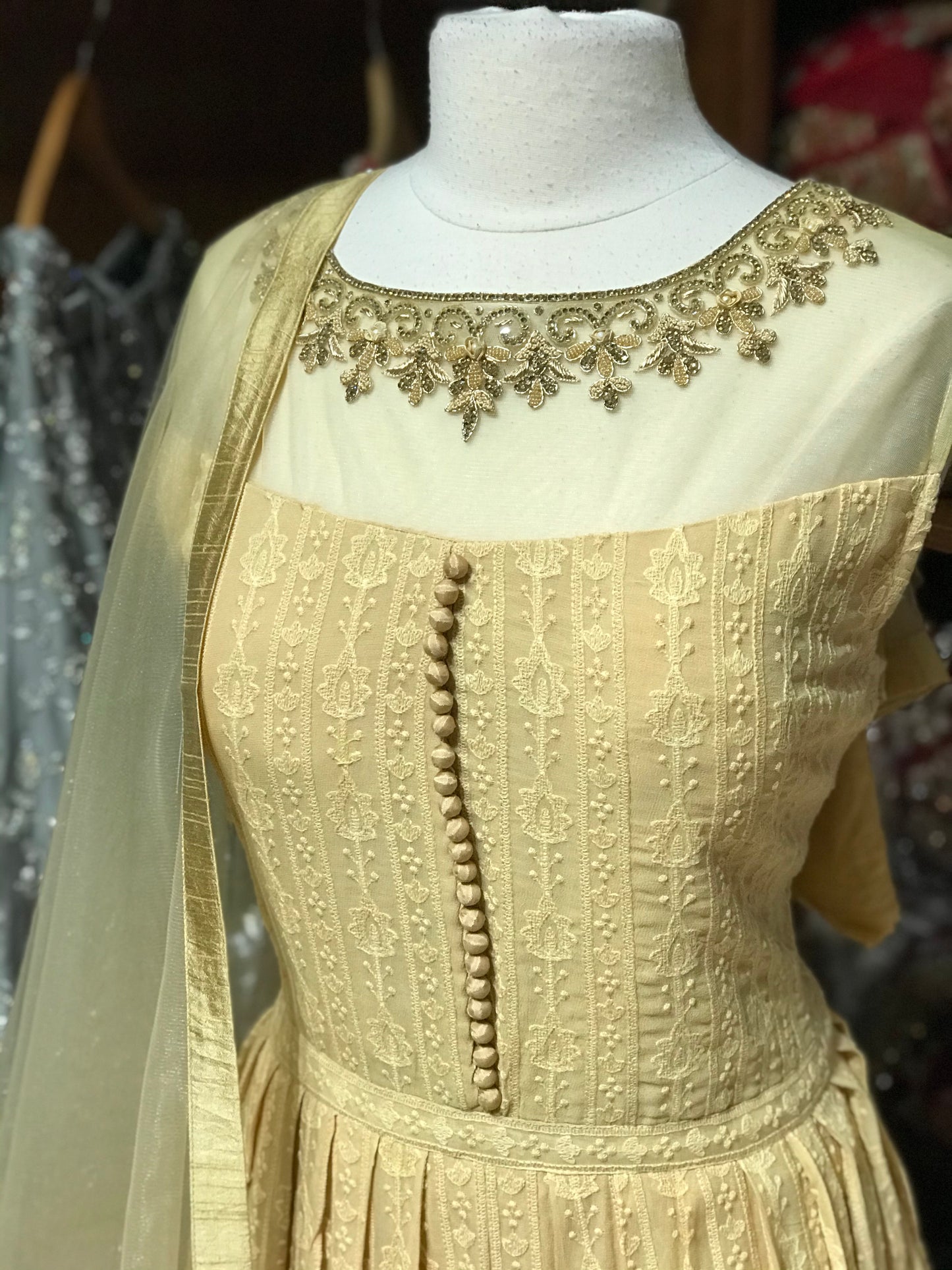 Pastel Yellow XXL Anarkali