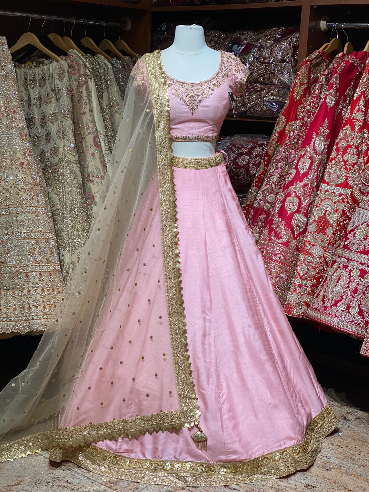 Taffy Pink Bridesmaids Lehenga BML-018