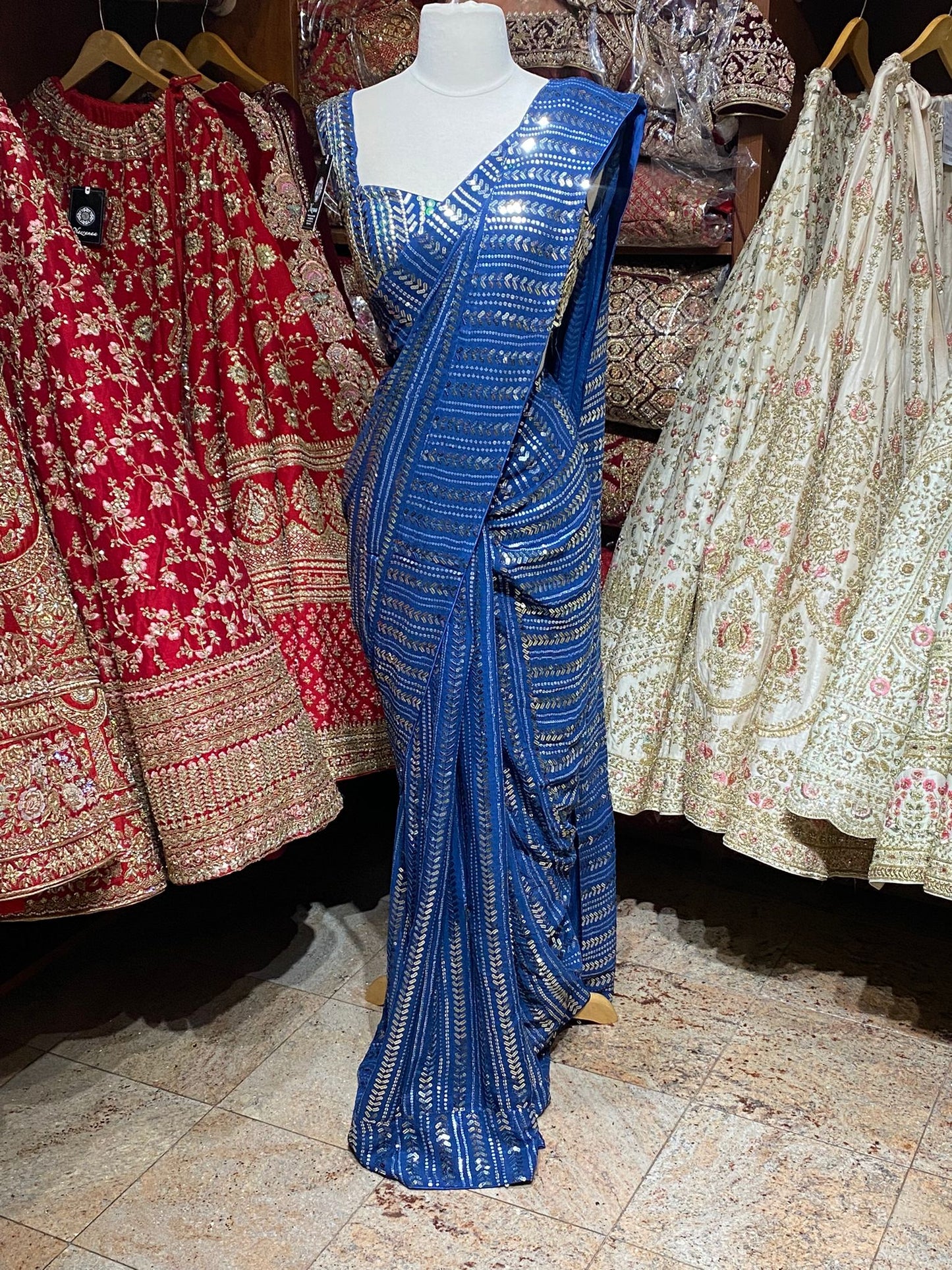 Prussian Blue Saree PWS-108