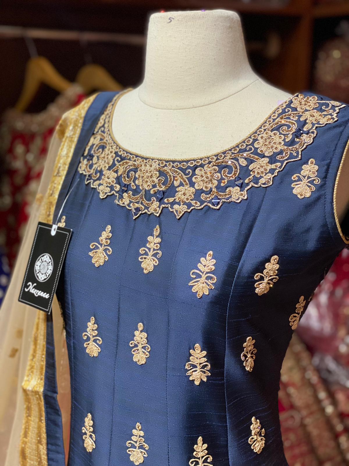 Navy Blue Anarkali PWA-053