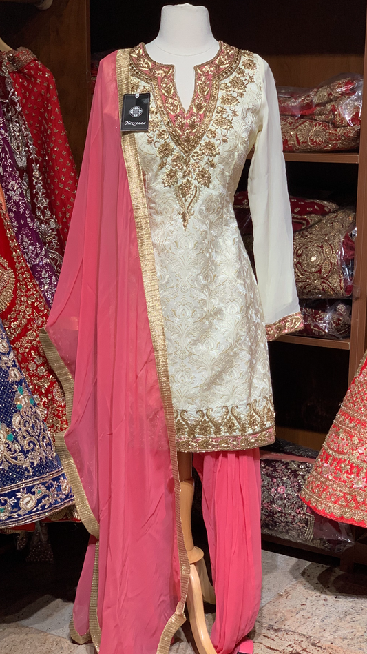 Ivory Pink Size 38 Salwar Suit