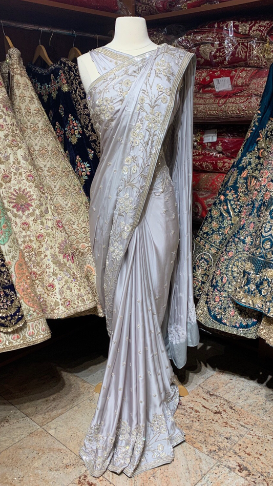 Silver Saree