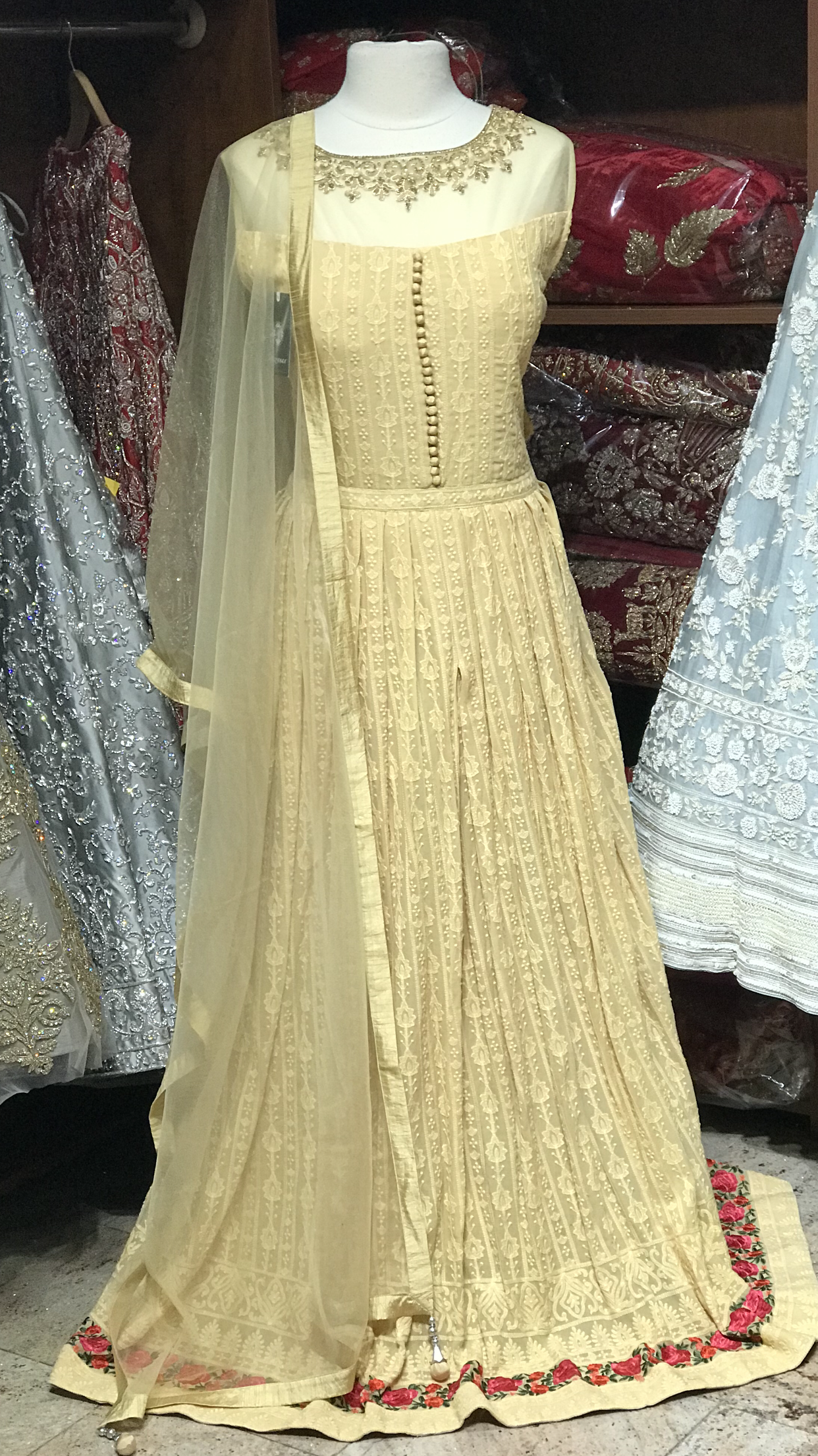 Pastel Yellow XXL Anarkali