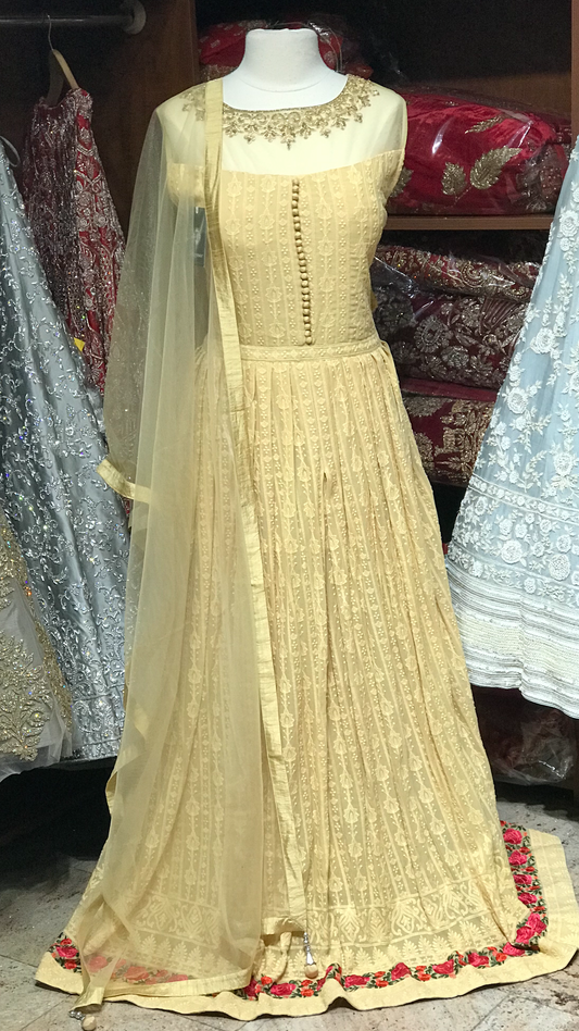 Pastel Yellow XXL Anarkali