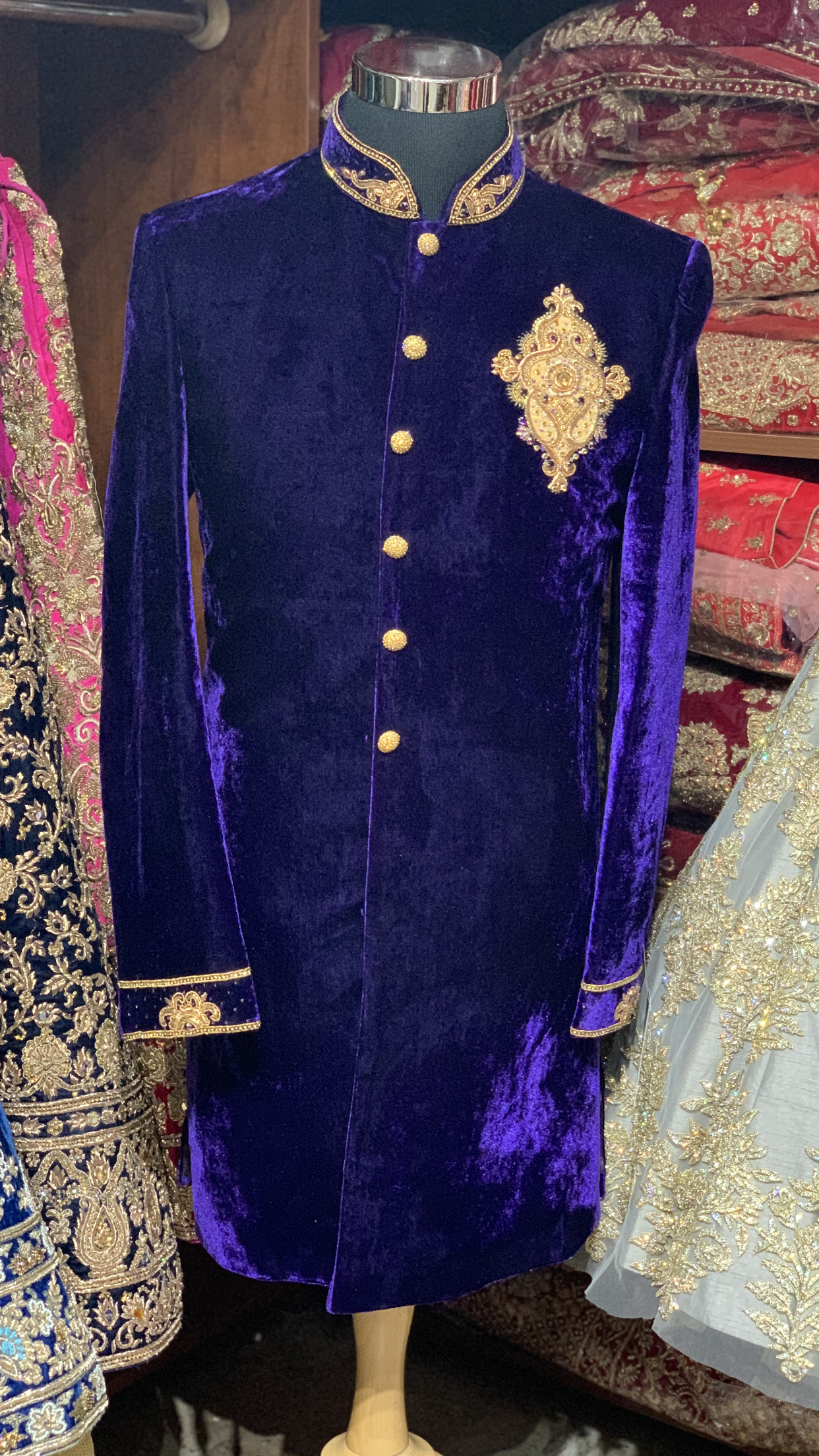 Velvet Sherwani