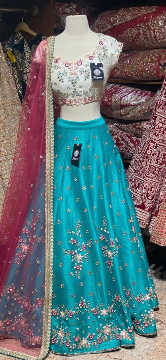 Pacific Blue Party Wear Lehenga PWL-046