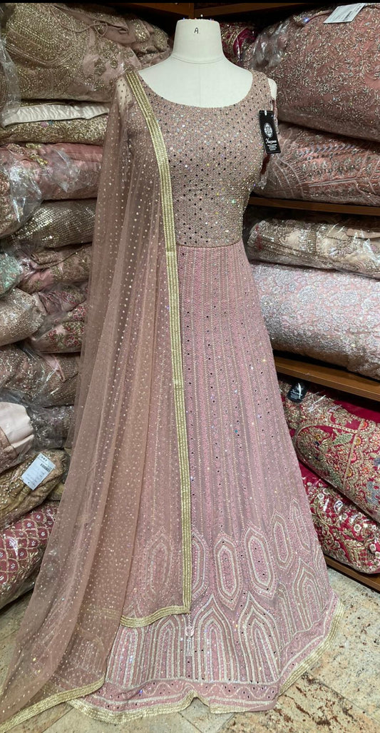 Dusky Pink Anarkali PWA-162