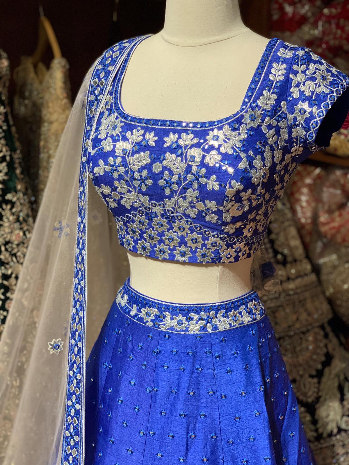 Spanish Blue Party Wear Lehenga PWL-069