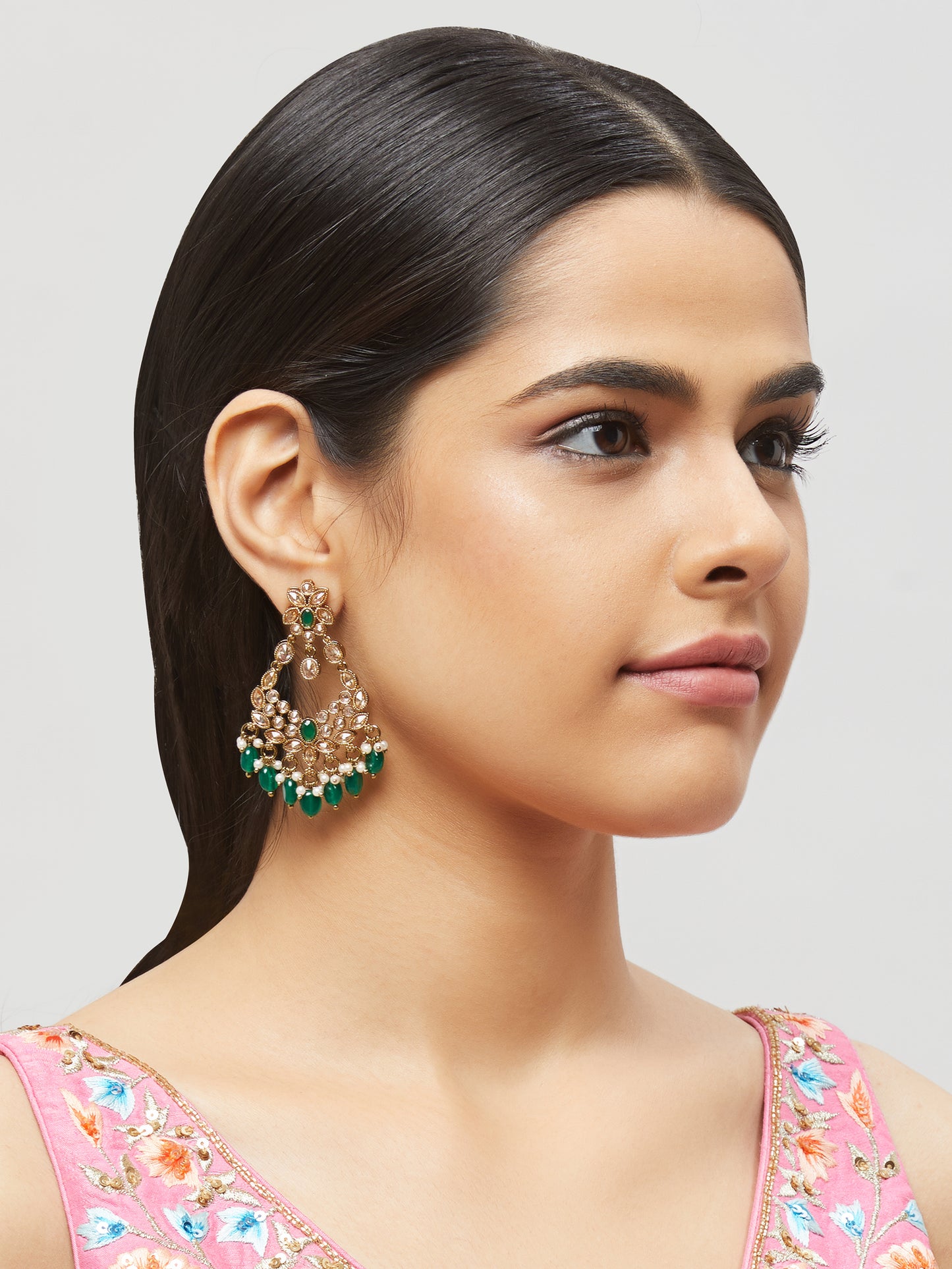 Kundan Pearl Earring ERD2