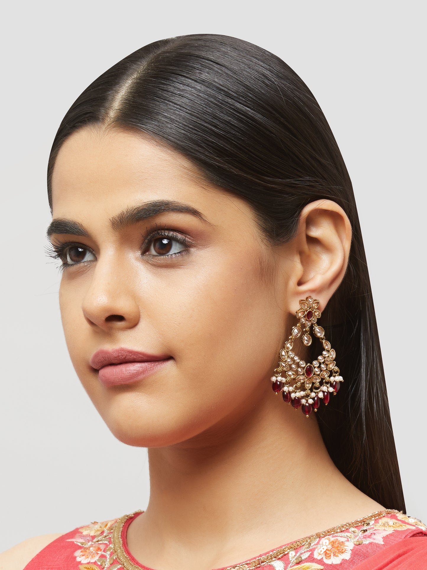 Kundan Pearl Earring ERD2