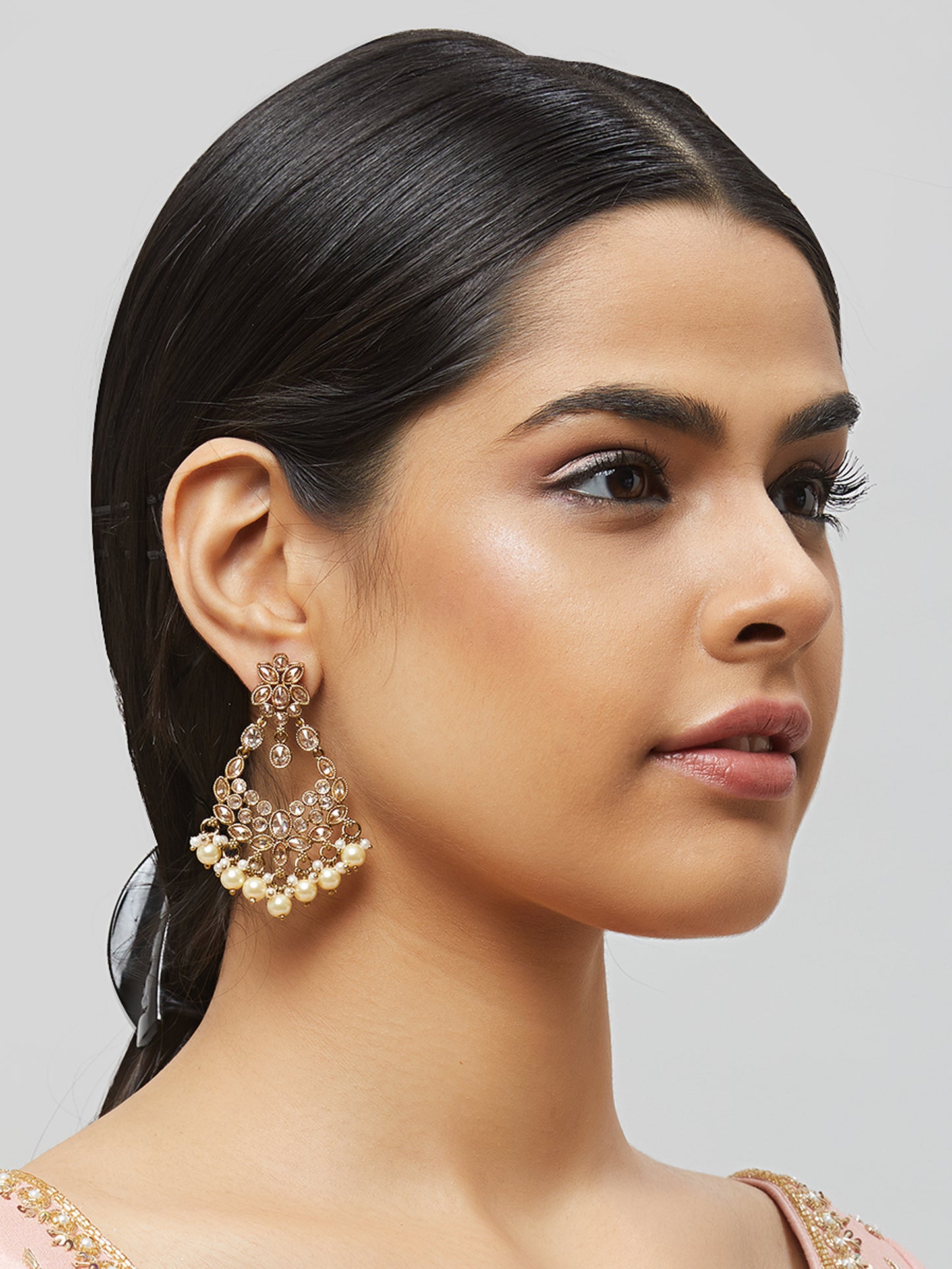 Kundan Pearl Earring ERD2