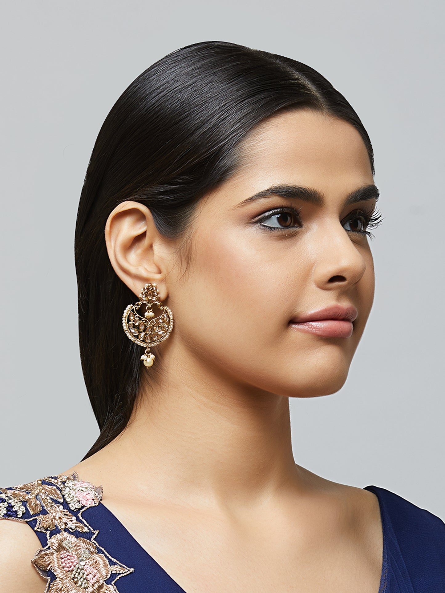 Kundan Pearl Earring ERD7