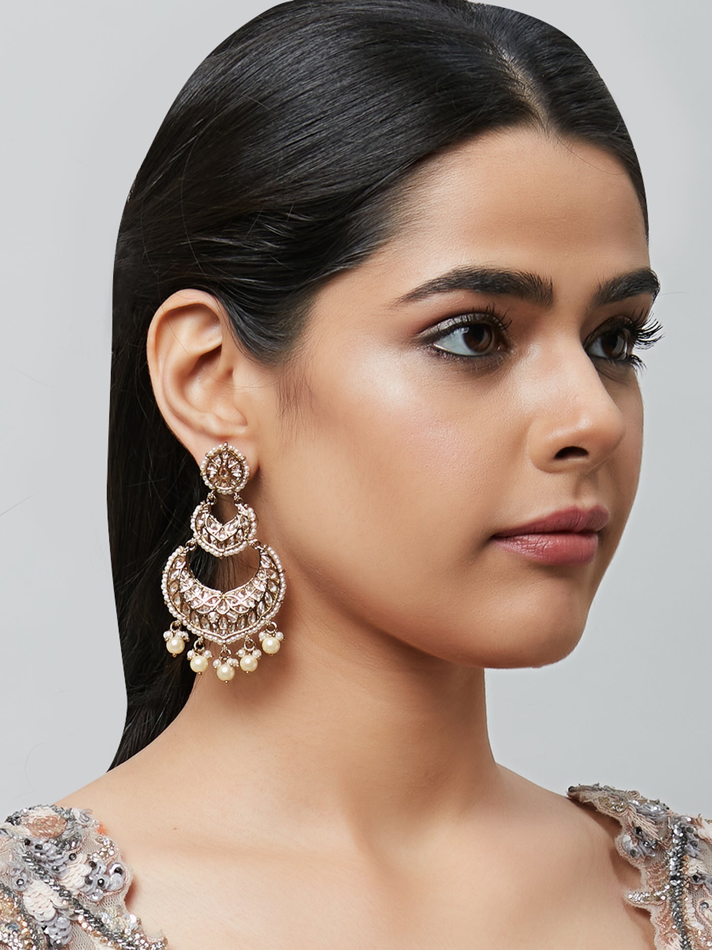 Kundan Pearl Earring ERD9