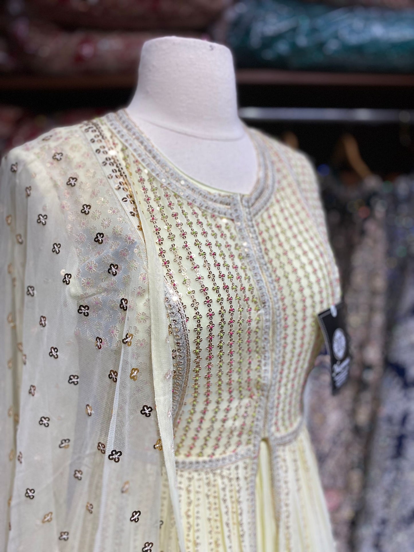 Light Yellow Anarkali PWA-106