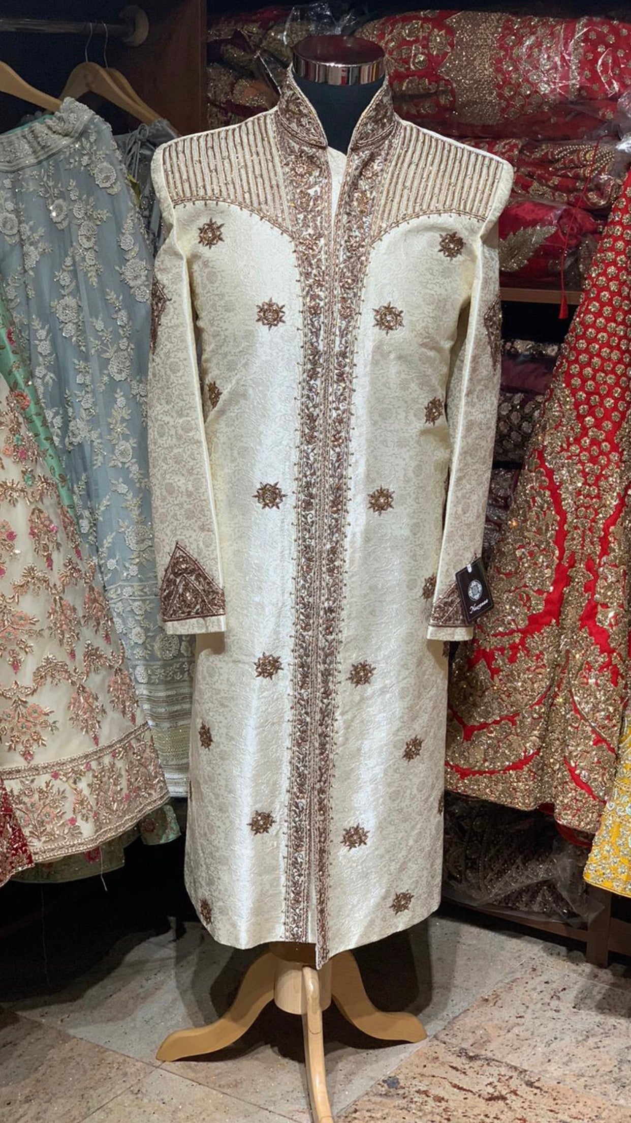 Ivory Gold Size 38 Sherwani