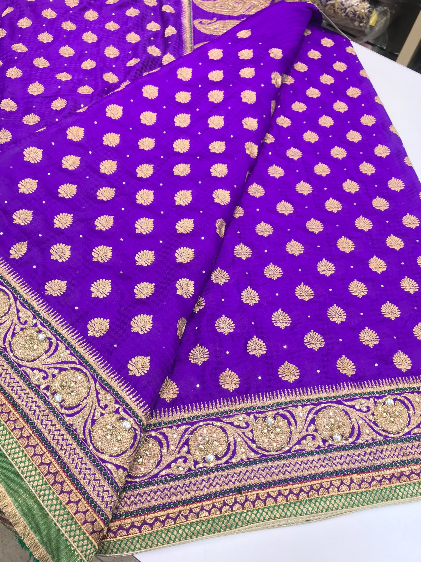 Purple Georgette Saree