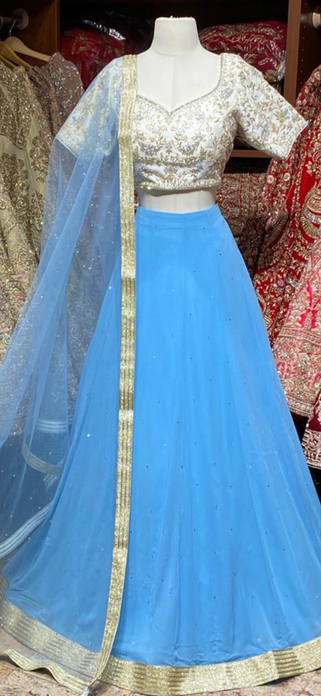 Maya Blue Bridesmaids Lehenga BML- 003