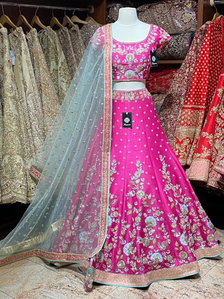 Fuchsia Pink Party Wear Lehenga PWL- 025