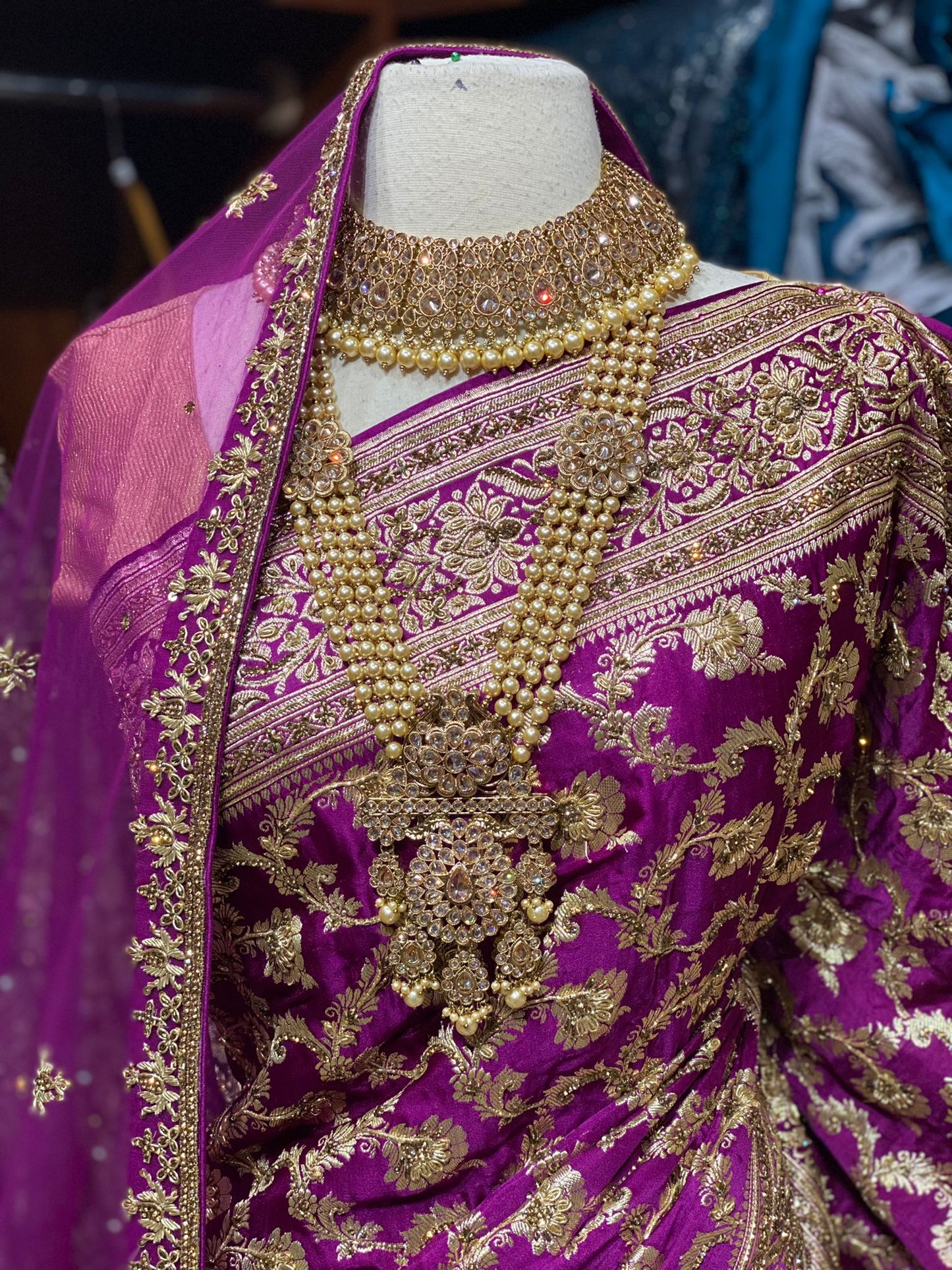 Byzantium Purple Pure Silk Banarasi Bridal Saree BBS-024