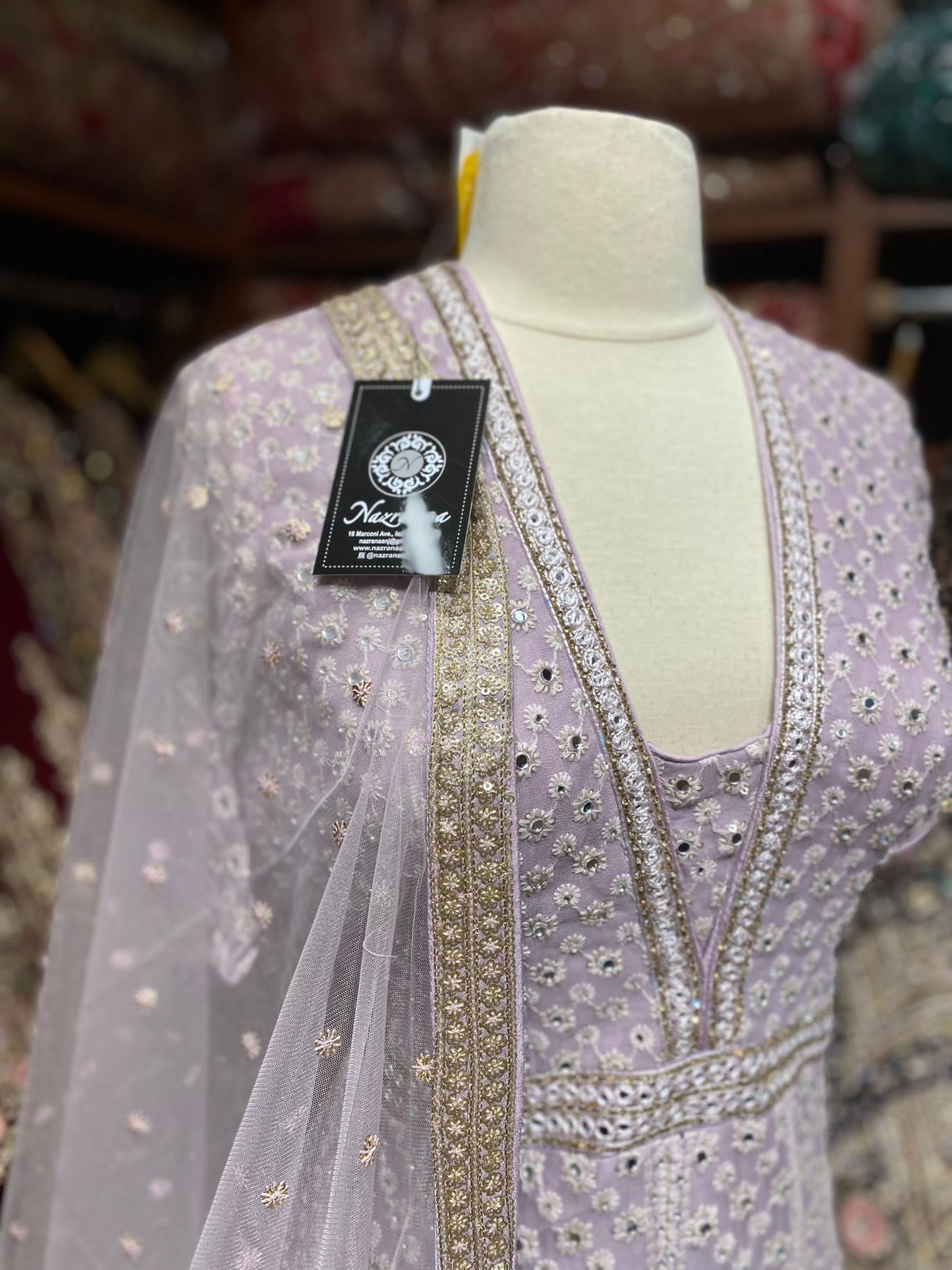 Lilac Purple Anarkali PWA-101