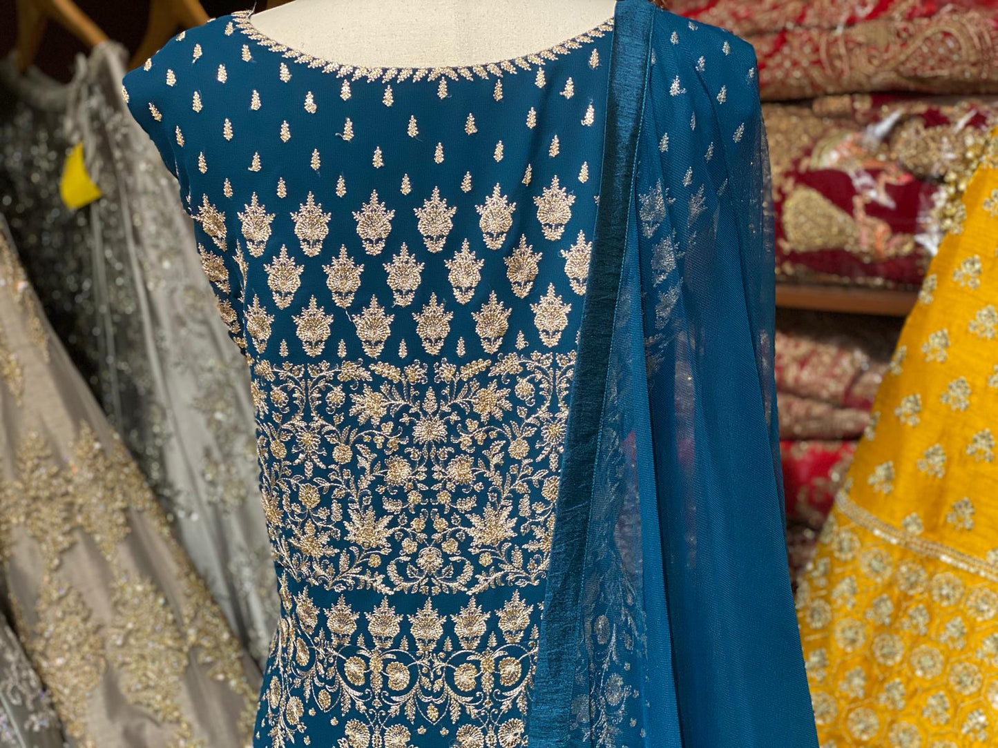 Teal XXL Anarkali