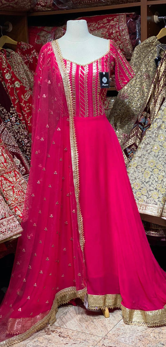 Ruby Pink Anarkali PWA-068