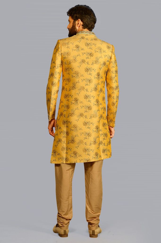 Mustard Yellow Sherwani