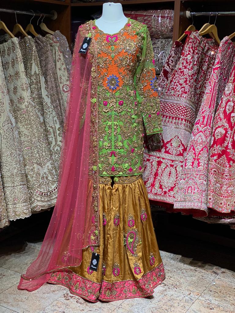 Spring Green Party Wear Suit Collection PWS-015