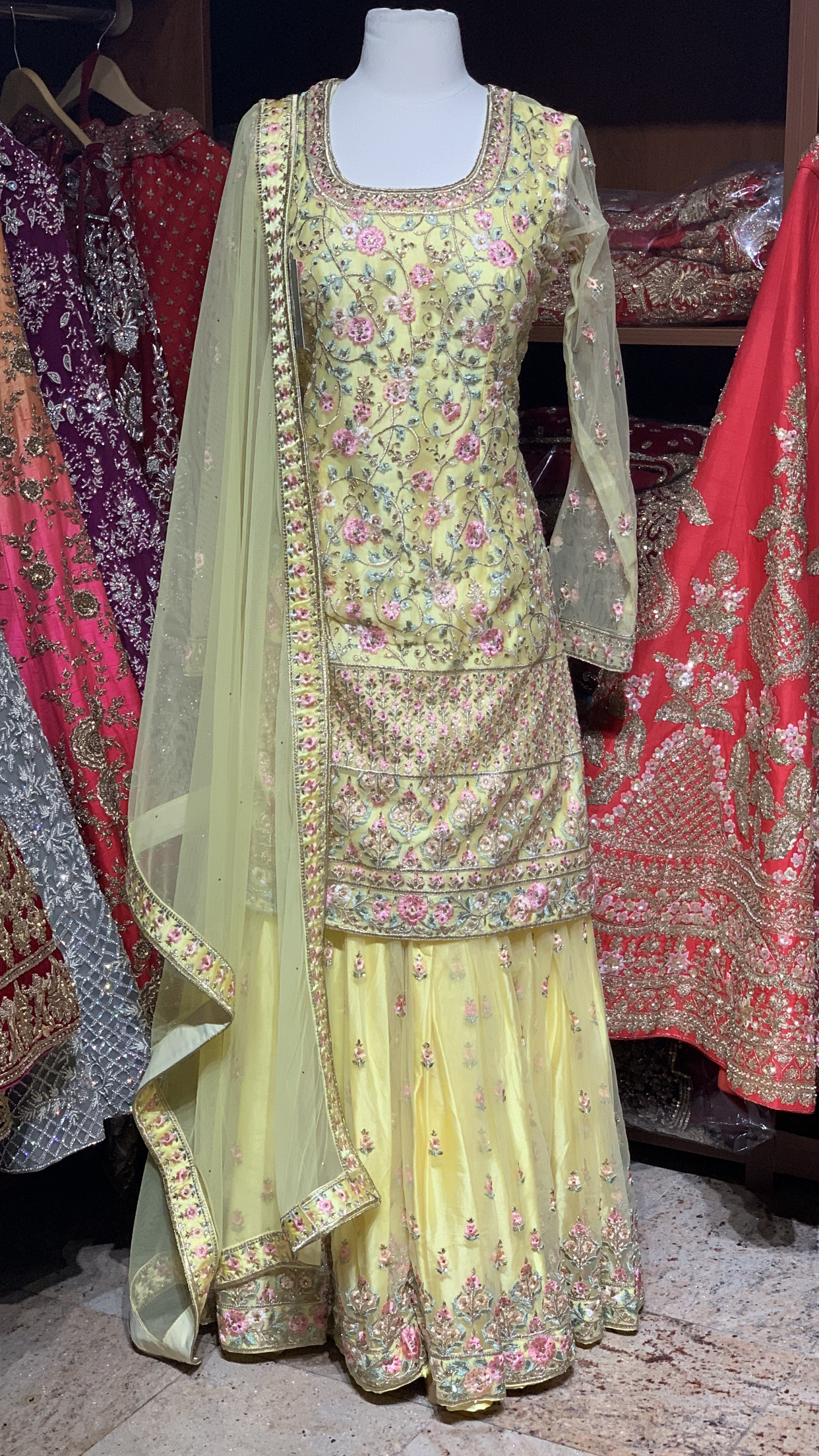 Yellow Size 38 Gharara