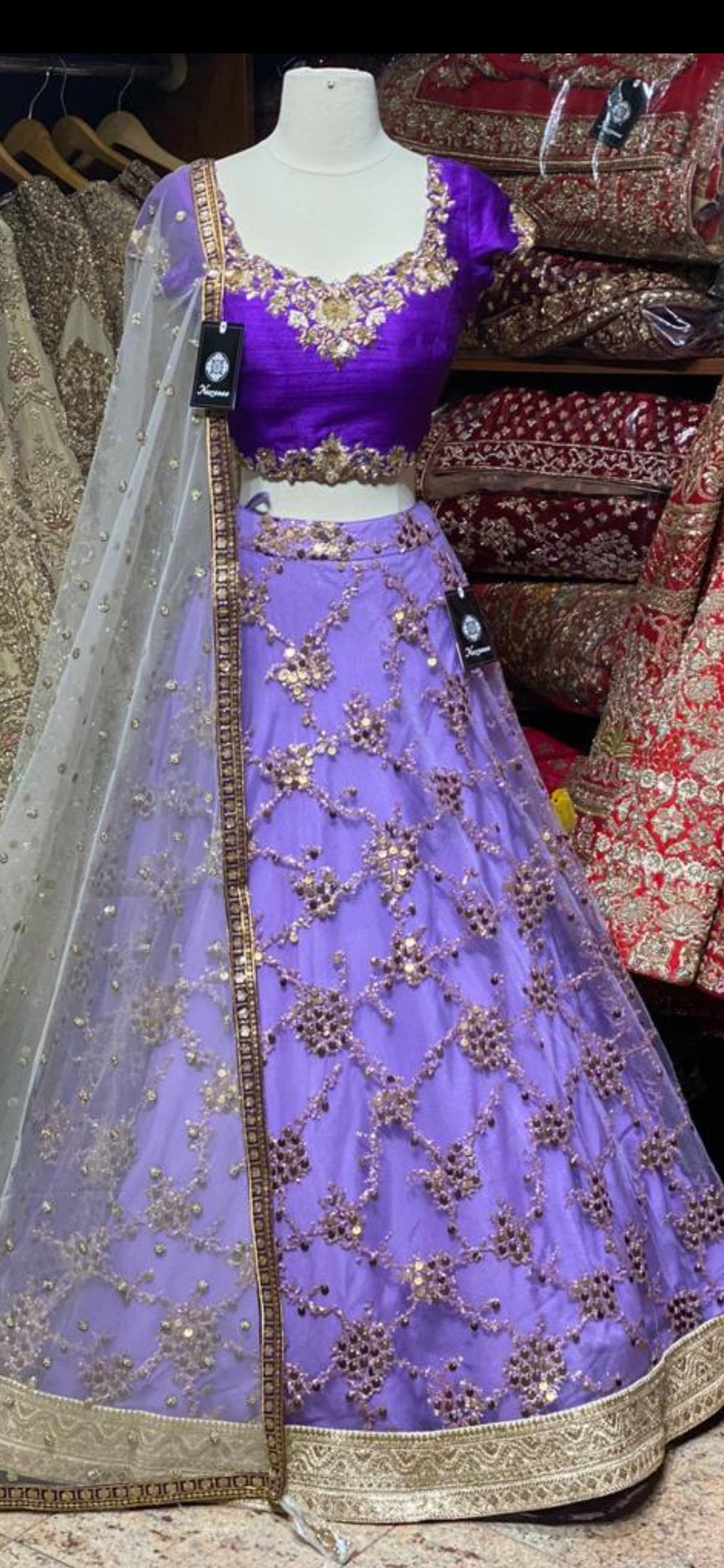 Iris Purple Party Wear Lehenga PWL- 042