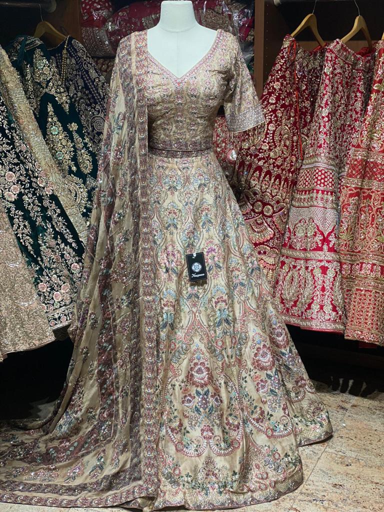 Walnut Brown Digital Printed Party Wear Lehenga PWL-067